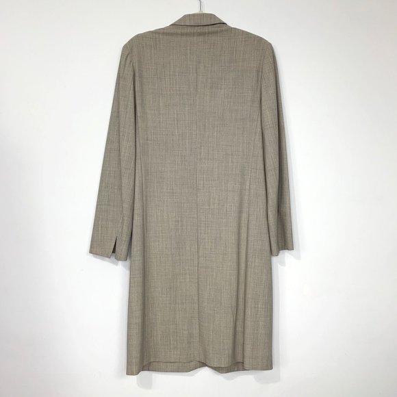 MAX MARA Women's Grayish Beige Long Sleeve Overcoat Sz 8‎ - Picture 8 of 10